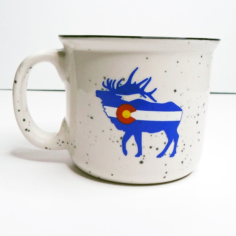 Colorado Elk Stoneware Mug New Vintage Never used Wilcor Be Outdoors Coffee Tea